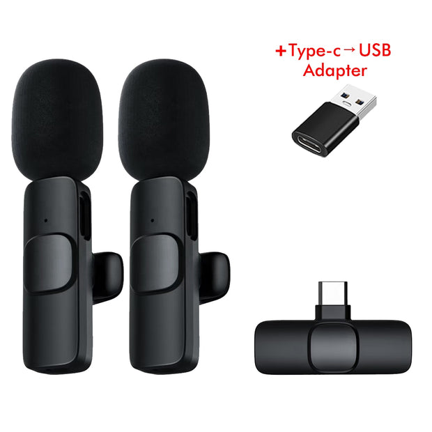K9 Wireless Lavalier Microphone Studio Gaming for iPhone Type-C