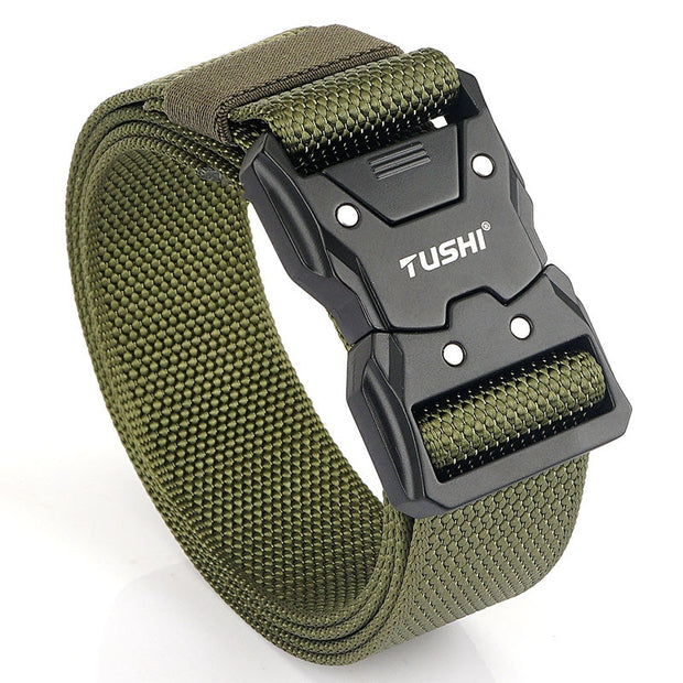 New Tactical Belt Quick Release Alloy Buckle Soft Nylon