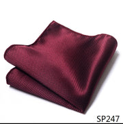 Silk Men Black Solid Abraham Lincoln Pocket Square Handkerchiefs