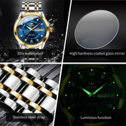 OLEVS Quartz Watch Luxury Diamonds Gold Watch Waterproof