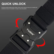 New Tactical Belt Quick Release Alloy Buckle Soft Nylon