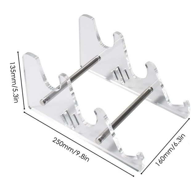 3 Tiers Display Keyboard Holder Transparent Acrylic Keyboard Stand for Computer
