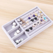 Jewelry Box Fashion Velvet Earrings Necklace Ring Jewelry Organizer Case for drawer