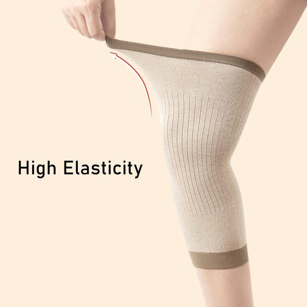 2Pcs Men Women Winter Cashmere Knee Warmer Elastic Compression Sleeves