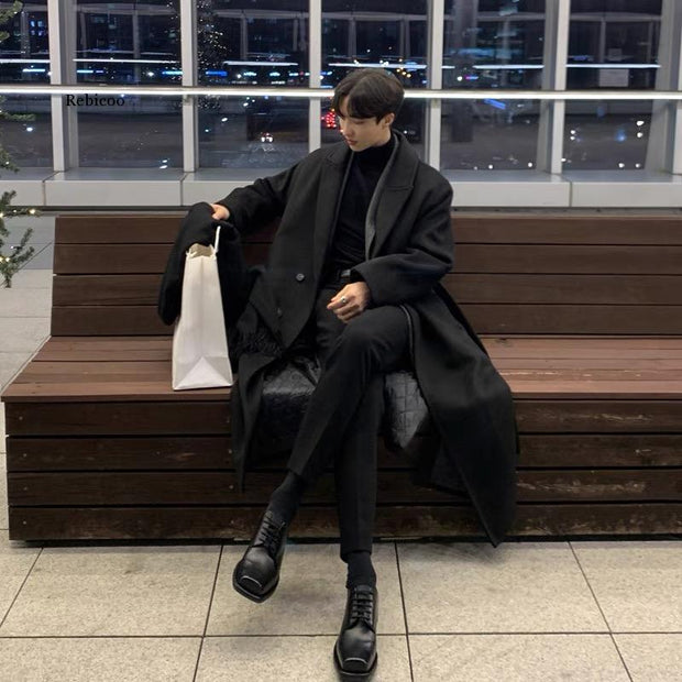 Men Fashion Winter Jacket Coats  Thicken Wool Coat