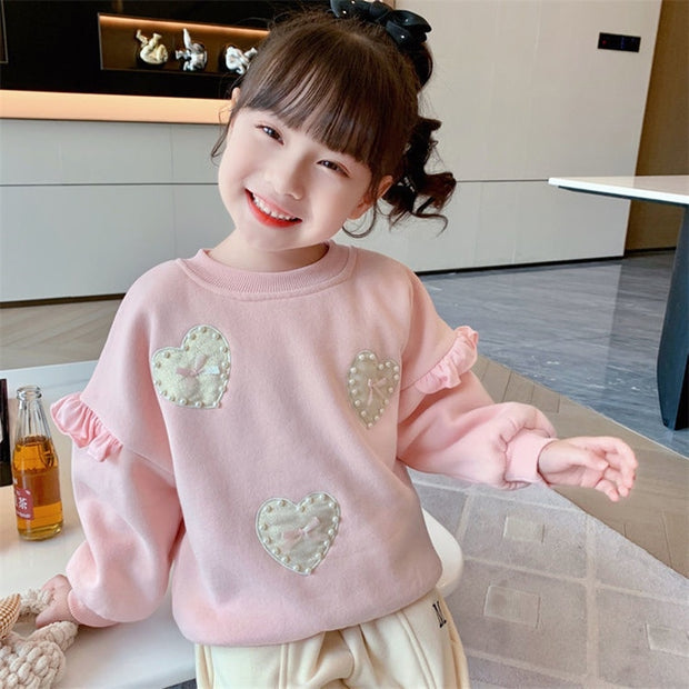 2-12 Years Kids Girl Sweatshirts Autumn Winter Long Sleeve Hoodies For Toddler Kids