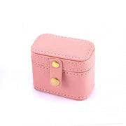 6.5*4*5.5 CM Mini Jewelry Storage Box PU Leather Portable Earring Ring Box
