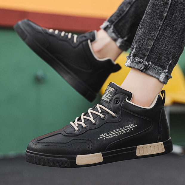 Non-slip Leather Casual Shoes Formal Wear Lightweight Sneakers