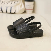 Solid PVC Children Sandals Shoes 2022 Summer Waterproof Flats
