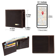 Smart Anti-lost Wallet -compatible Leather Short Credit Card Holders Male