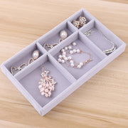 Jewelry Box Fashion Velvet Earrings Necklace Ring Jewelry Organizer Case for drawer