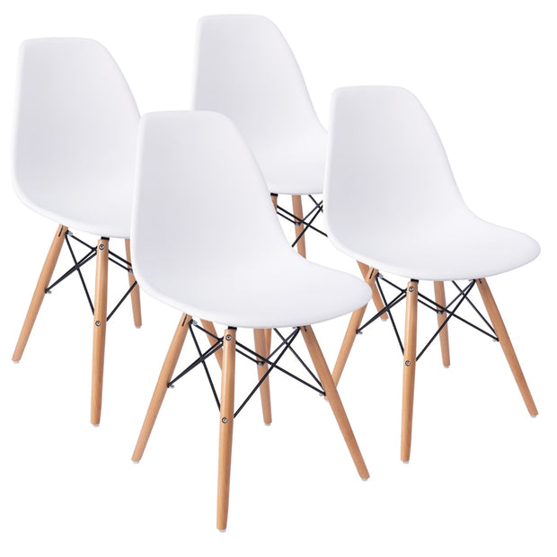 Pre-Assembled Mid Century Modern Dining Chairs, Set of 4