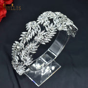 A254 Silver Gold Bride Headband Rhinestone Hair Jewelry for Women Tiaras Luxury