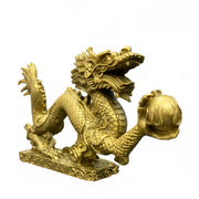Feng Shui dragon Brass Statue Chinese Home Decor