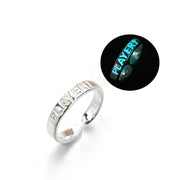 Luminous Couple Rings Glowing in the Dark Player 1 Player 2 Matching Ring