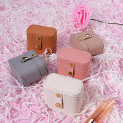 6.5*4*5.5 CM Mini Jewelry Storage Box PU Leather Portable Earring Ring Box