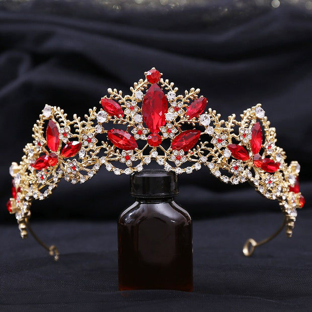 Trendy Wedding Luxury Hair Accessory Crystal Rhinestone Crown Tiaras Headband