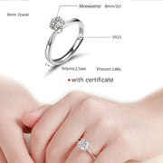 Resizable 5mm-9mm Jewelry 925 Sterling Silver Bling 18K White Gold Plated