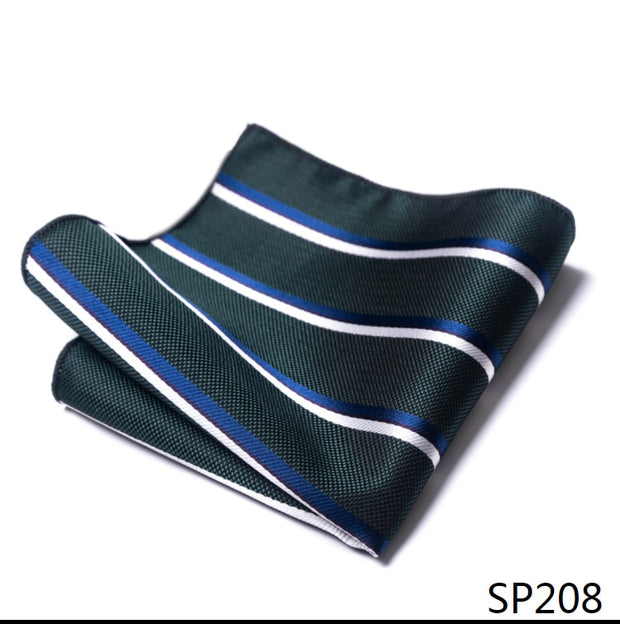Silk Men Black Solid Abraham Lincoln Pocket Square Handkerchiefs