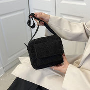 New Plush Fabric Women's Shoulder Crossbody Bag