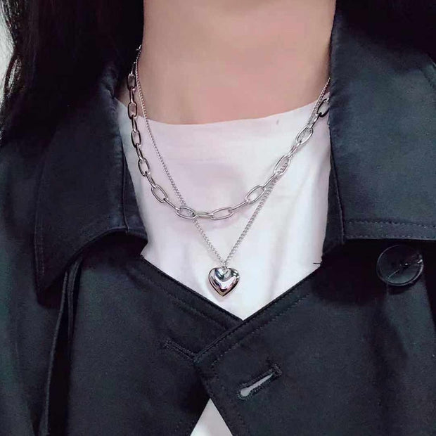 Vintage Necklace on Neck Chain Women&#39;s Jewelry Layered Accessories for Girls