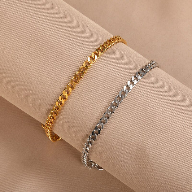 2022 New Classic Stainless Steel Figaro Chain Bracelet For Men High Quality Unisex