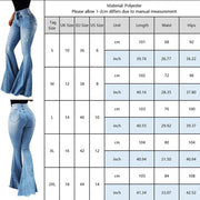 Women Jeans Slim Fit Denim Pants Bell Bottom