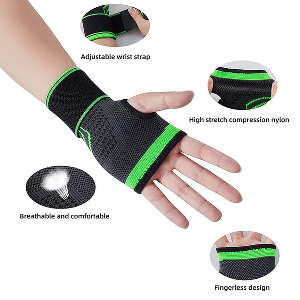1pc Wrist Support Gym Sports Wristband Palm Guard Protector Adjustable Wrist Brace
