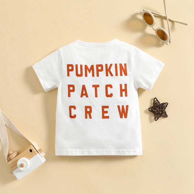 0-4Years Toddler Baby Girl Boy Halloween Shirt Short Sleeve Letter