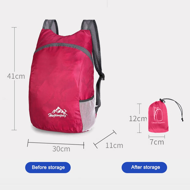 Lightweight Folding Backpack for Men Women Waterproof Foldable