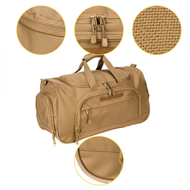 LQARMY 50L Gym Bag for Men Tactical Duffle Bag Military Travel Work Out Bags