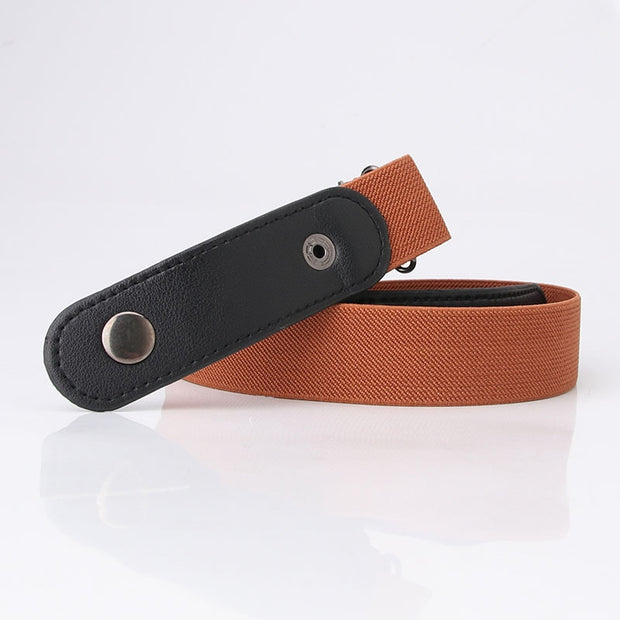 Buckle-Free Belt For Jean Pants Dresses No Buckle Stretch Elastic Waist Belt
