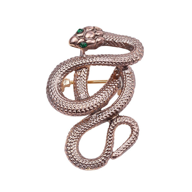 Vintage Unique Design Snake Brooches Women Men Lady Luxury Metal Snake