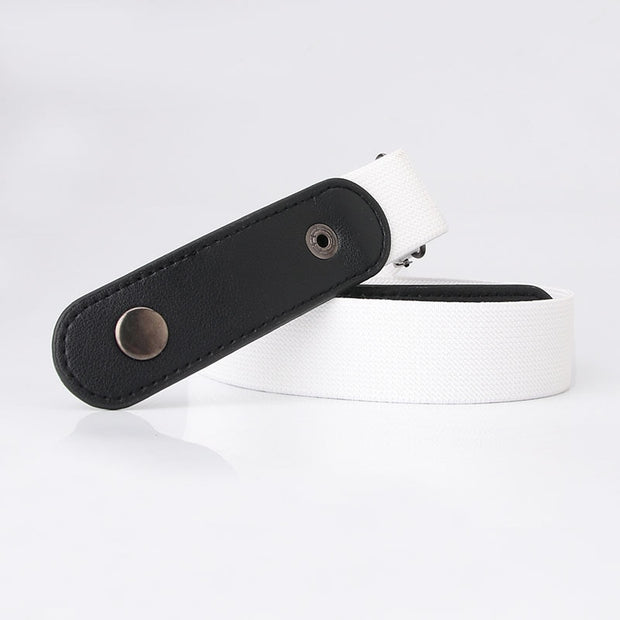 New Non-buckle Belt Summer Jean Pants Decorative Elastic