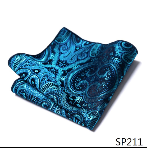 Silk Men Black Solid Abraham Lincoln Pocket Square Handkerchiefs