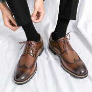 Leisure Retro Bullock Design Men Classic Business Formal Shoes