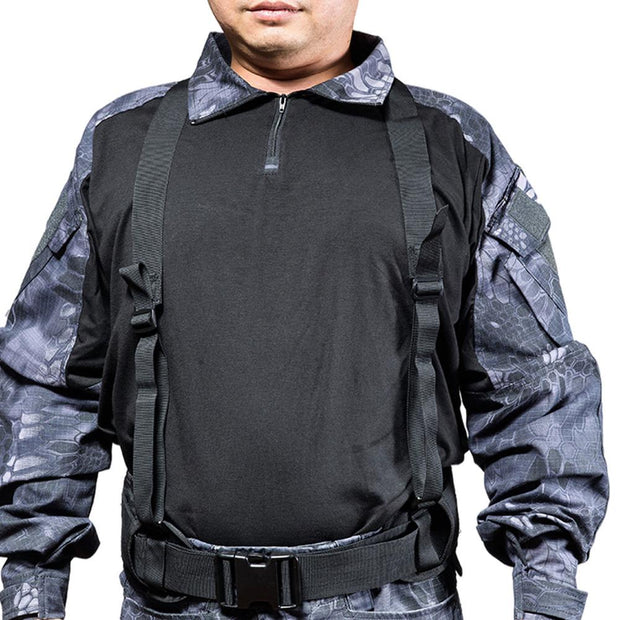 X-Shaped Suspenders Outdoor Mens Harness Radio Bag For Hunting