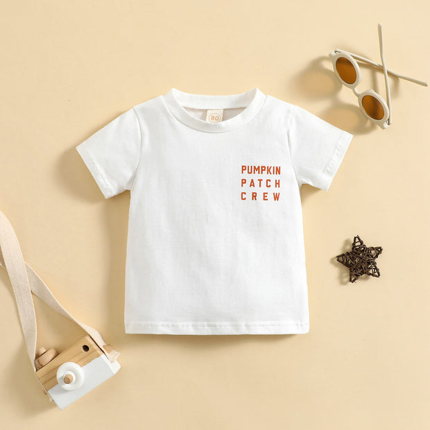 0-4Years Toddler Baby Girl Boy Halloween Shirt Short Sleeve Letter