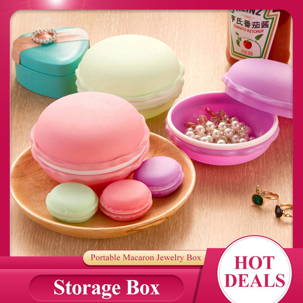 2022 New Macarons Jewelry Box Candy Color Mini Storage Box Portable