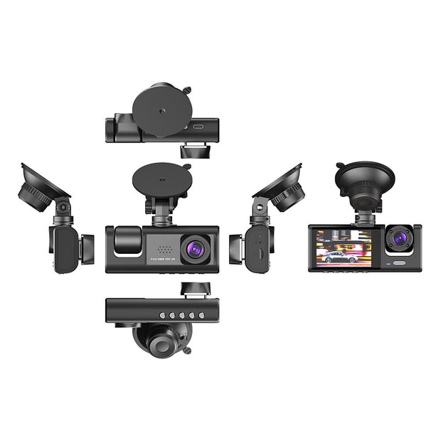 3 in 1 Car Driving Video Recorder Cycle Recording 2 Inch Dash Cam