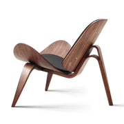 Lounge Chair Three Legged Shell Chair Ash Wood Fabric
