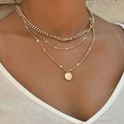 Vintage Necklace on Neck Chain Women&#39;s Jewelry Layered Accessories for Girls