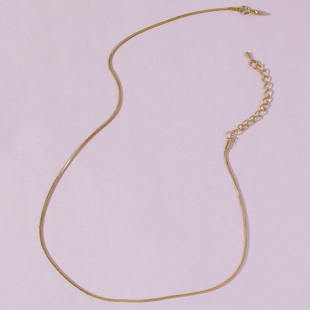 Kpop Women Neck Chain Gold Color Choker Necklaces Thin Chain On The Neck