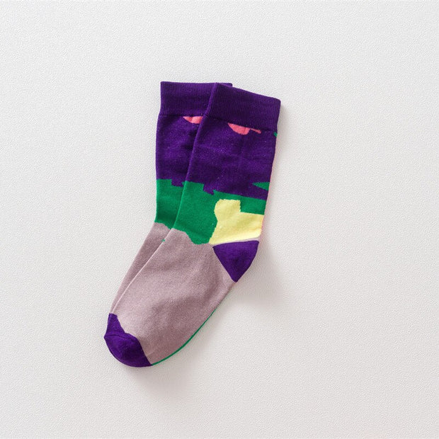 Socks Harajuku Breathable Ins Tide Korean Middle Tube Net Red Street