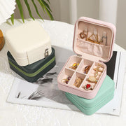 Jewelry Box Organizer Display Velvet Portable Leather Travel Jewelry Case