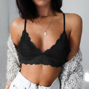 Summer Women Lace Sexy V-Neck Top Sleeveless Solid Adjusted-straps