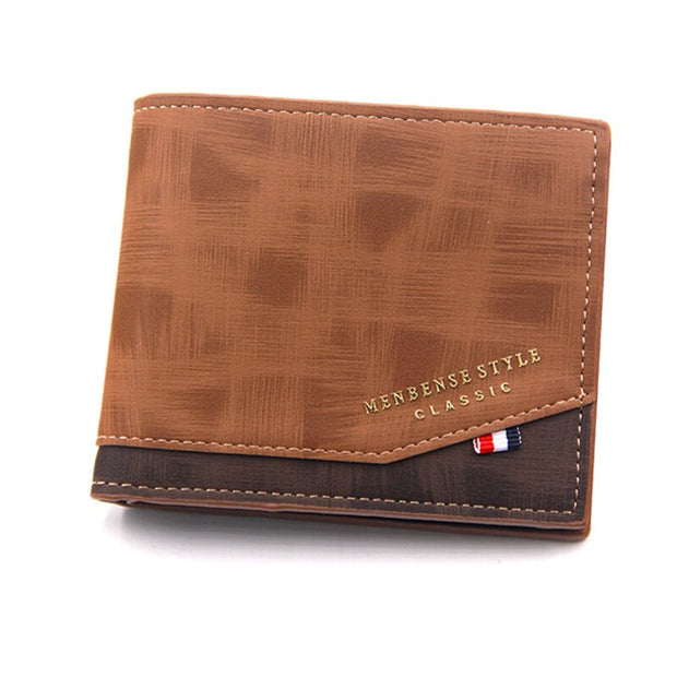 Letter Matte Large-capacity Short Retro Two-fold Multi-function Wallet