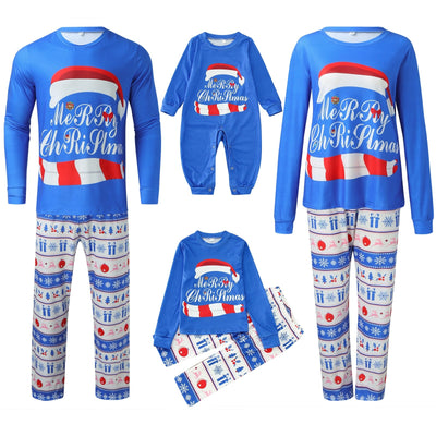 Christmas Snowflake Print Long Sleeve T Shirt Pants Sleepwear Holiday for Family