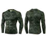 Men Sport Long Sleeve T Shirts Sweatshirts Compression Yoga Tights