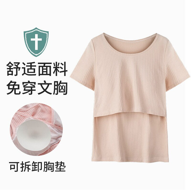 Modal Summer Breastfeeding T-shirt For Pregnant Women